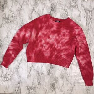 Freshman Ribbed Knit Tie-Dye Sweater
